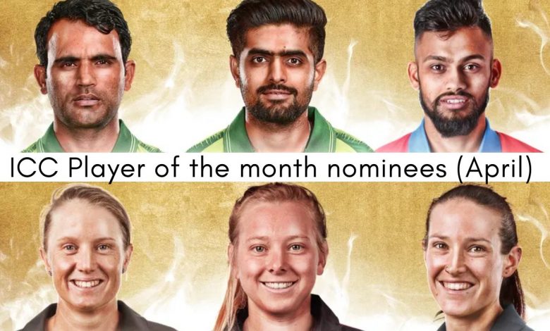 ICC announced Player of the Month nominations for April 2021