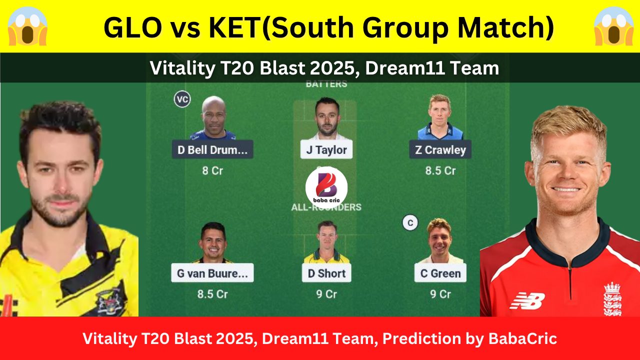 GLO vs KET Dream11 Prediction Today with Playing XI, Pitch Report, Player Stats & Overall Stats